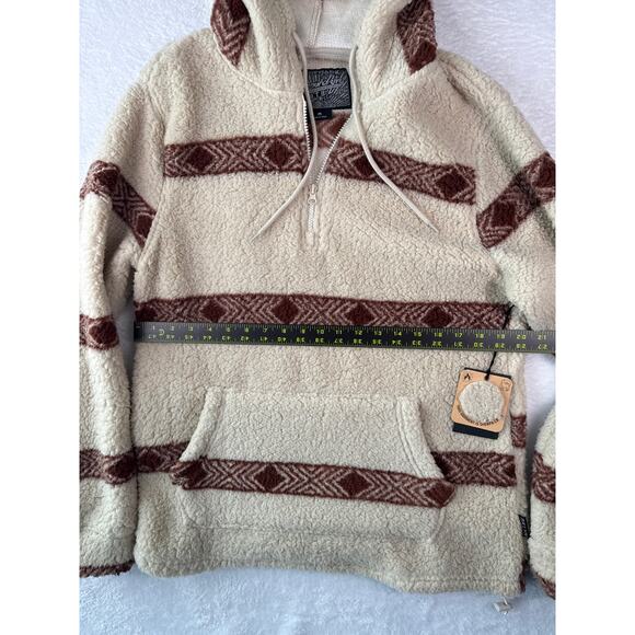 NWT Brooklyn Cloth Sherpa Quarter Zip Pullover Womens Size Medium Aztec Print - Picture 5 of 7